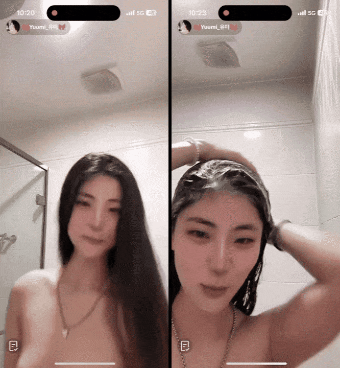 샤워라방녀 촬영도중 꼭노 (얼공)