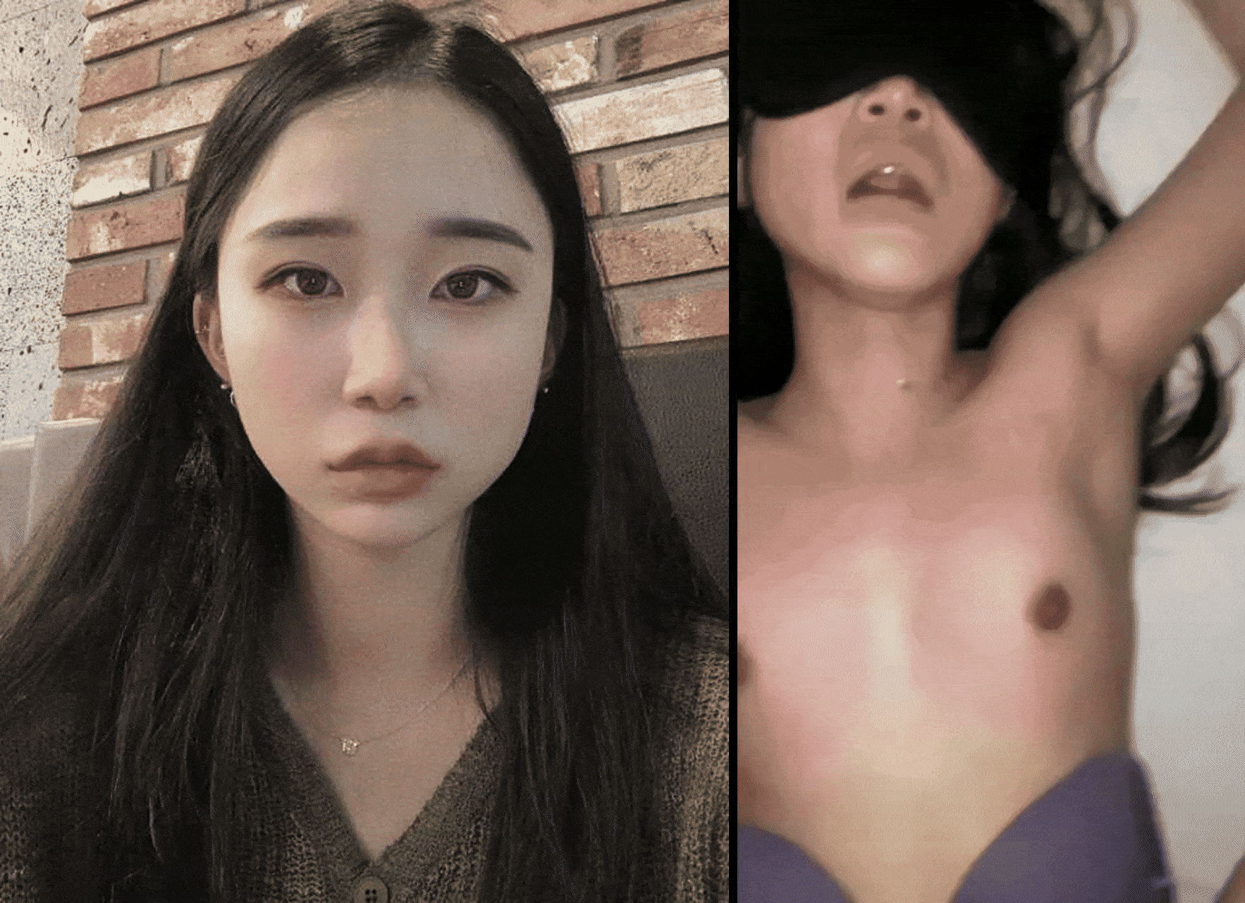 펜션 놀러가서 따먹은 안대녀